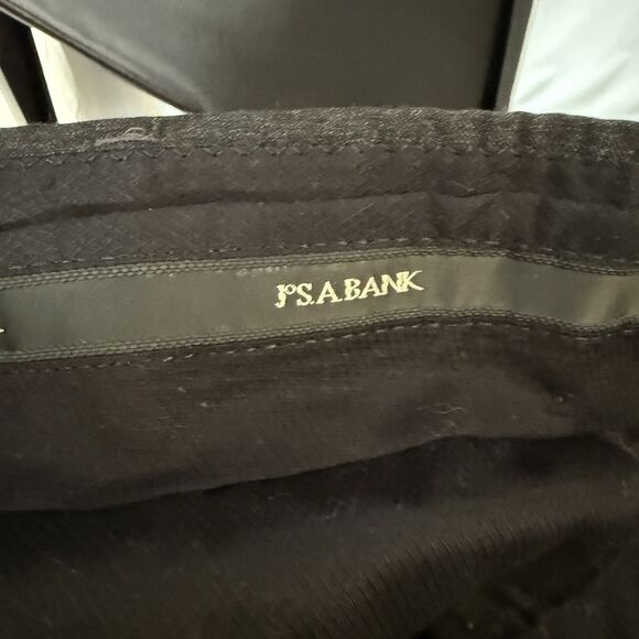 Jos A Bank Black 100% Wool Dress Pants Pleated Front Cuffed Hems Mens 41x29 Reg - Picture 16 of 16